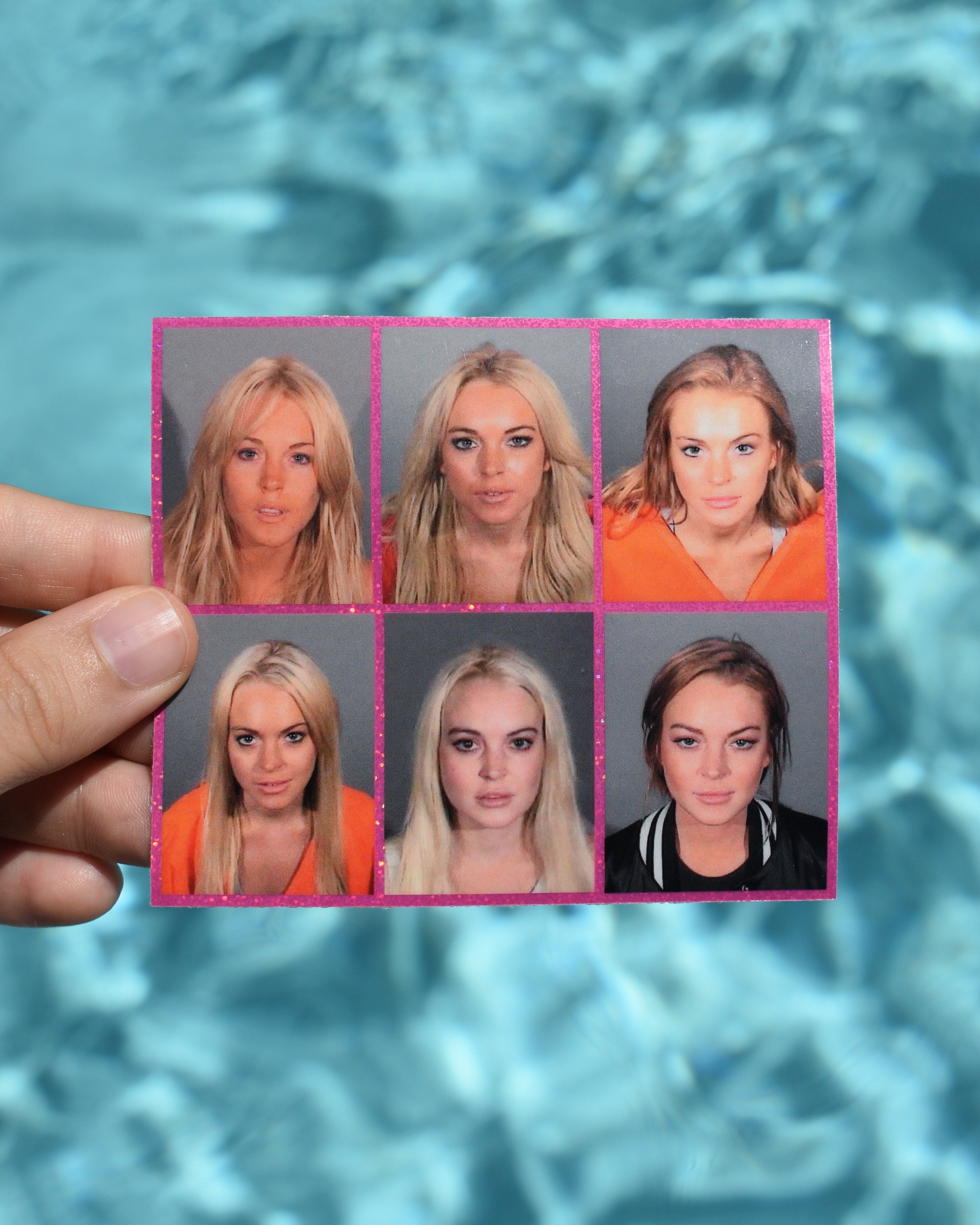 Lindsay Lohan Mugshots Y2K Sticker